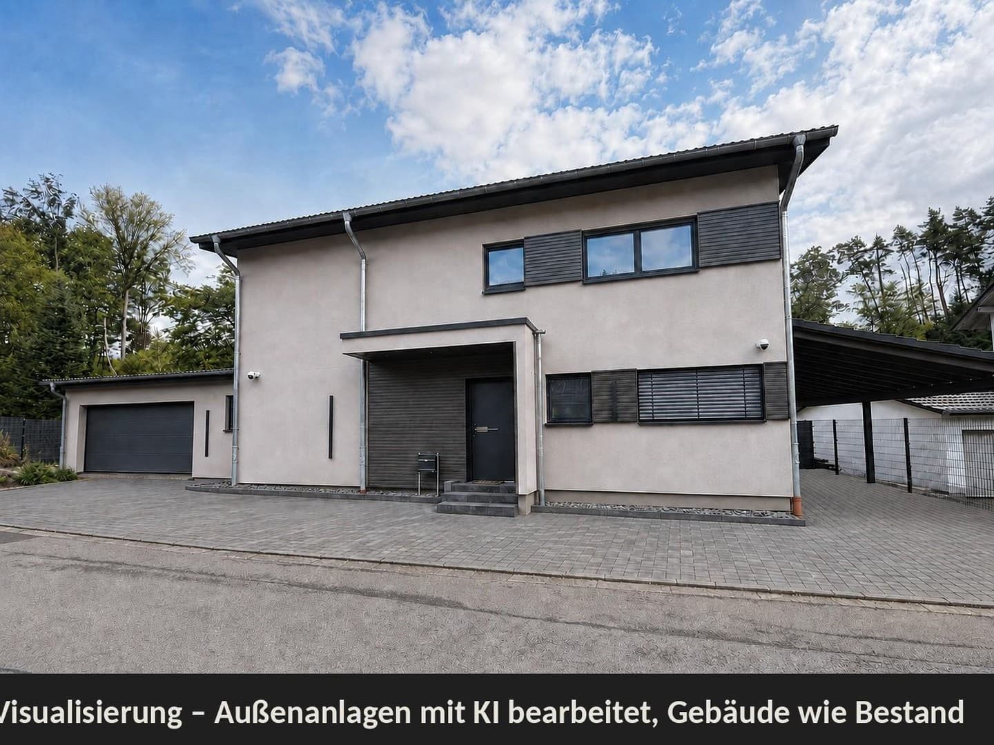 Designhaus 2024 in Holzbauweise – Sauna, Dachterrasse, 941 m² mit Bachlauf