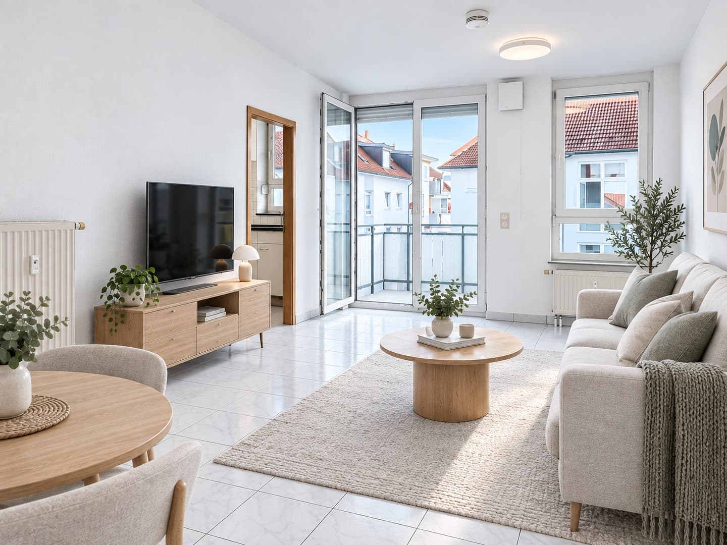Helle 2-Zimmer-Wohnung mit Einbauküche, Balkon und Tiefgaragenstellplatz