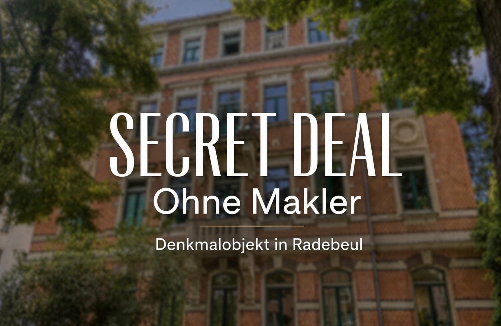 Denkmalgeschützte DG-Wohnung in Radebeul-Ost – bezugsfrei, provisionsfrei, 5 % Mietpotenzial