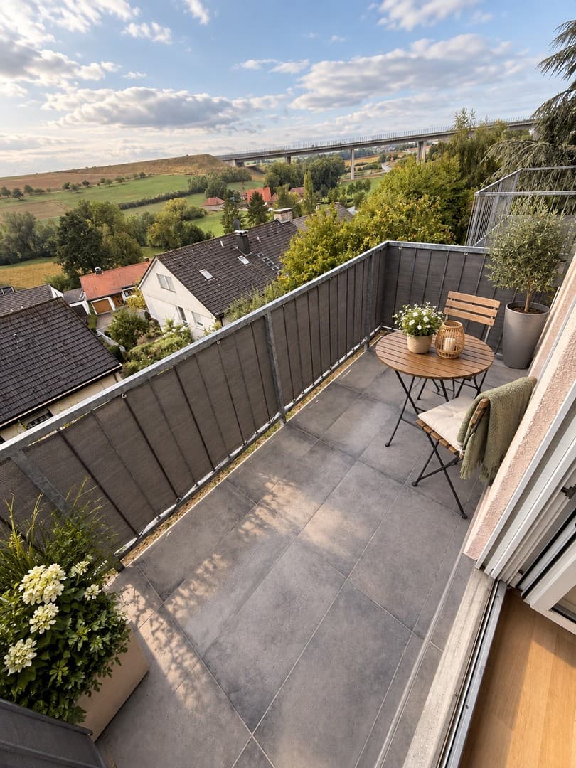 Schöne 2-Zimmer Wohnung provisionsfrei mit Ausblick über Kürnach