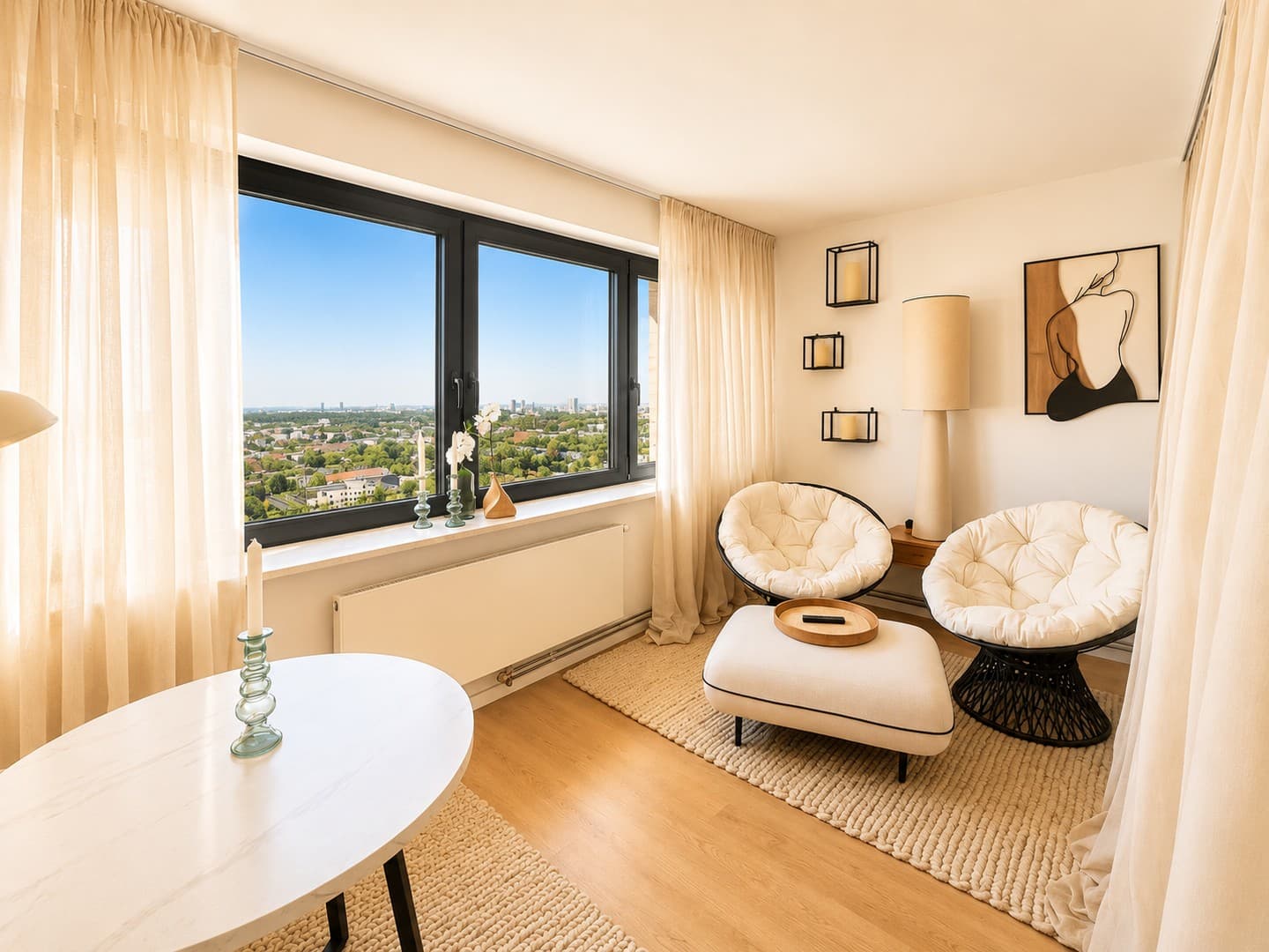 Fully furnished high-rise residence 29F/ W5 Panorama views over Hamburg