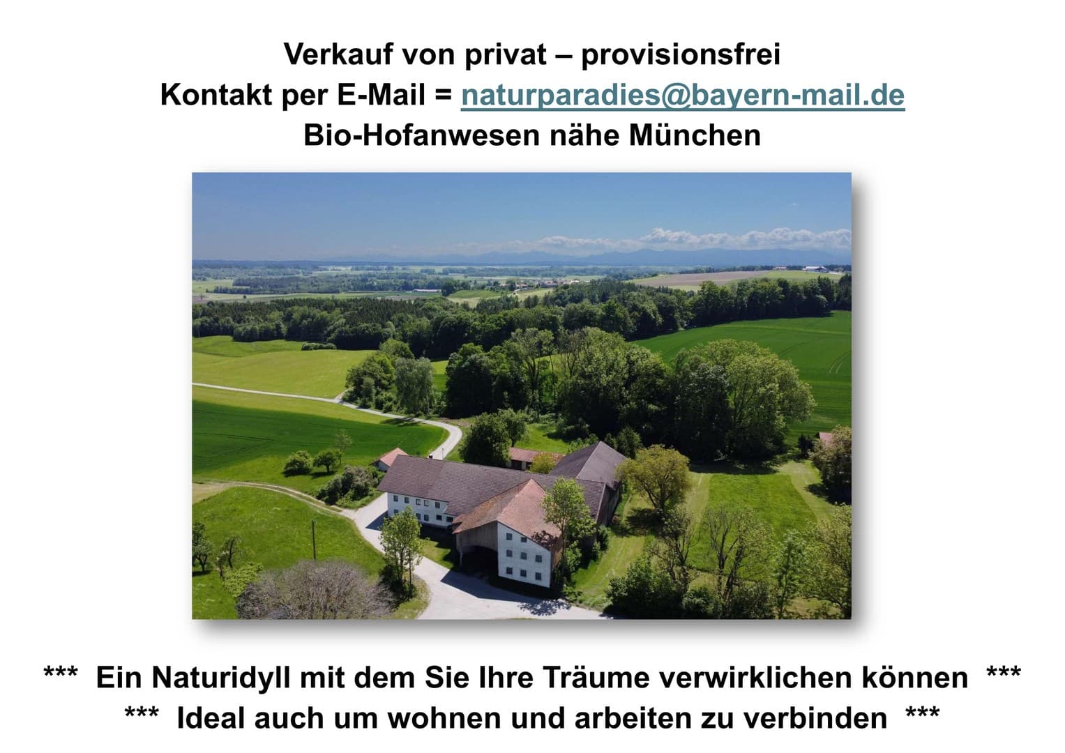 Idyllisches Hofanwesen / Naturparadies - bei München