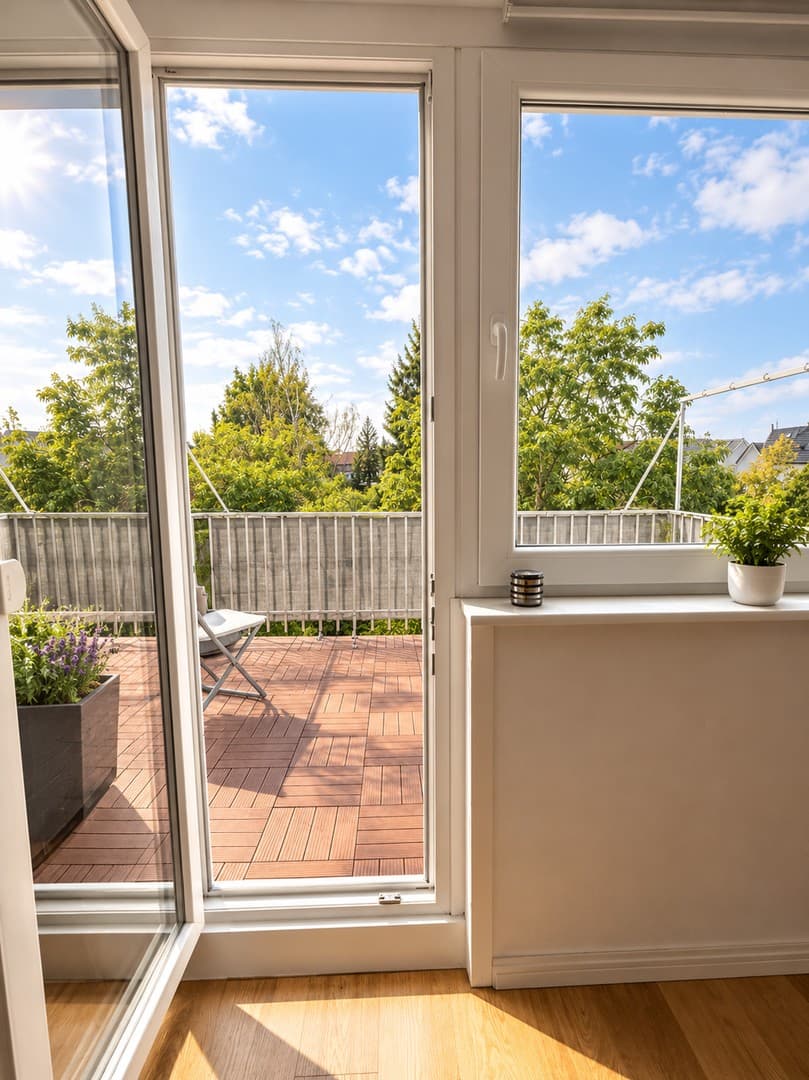 Wohnen über den Dächern Schwachhausens – 2 Zimmer, Dachterrasse und Grünblick