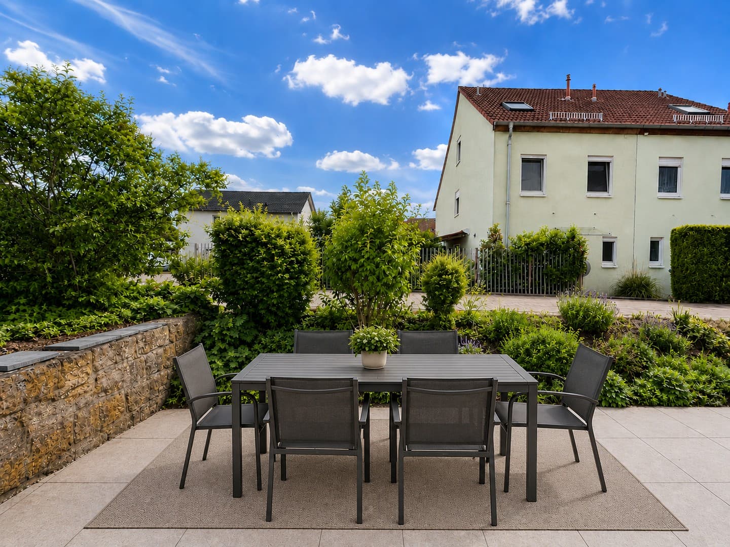 Möblierte 5-Raum Wohnung mit 2 Bädern, Einbauküche und Terrasse