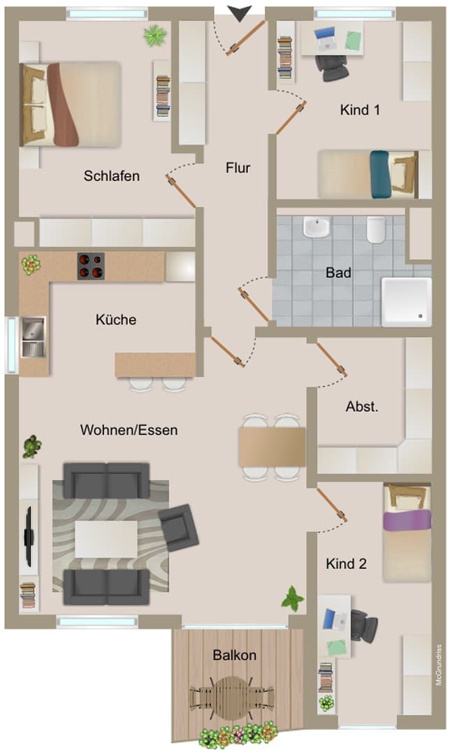 Erstbezug nach Renovierung - 4 Zimmer Wohnung in Bad Oeynhausen (10) (ID-1018)