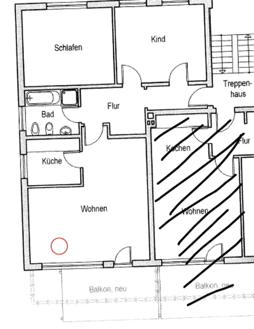3-Zimmer-Wohnung mit Balkon in guter Lage