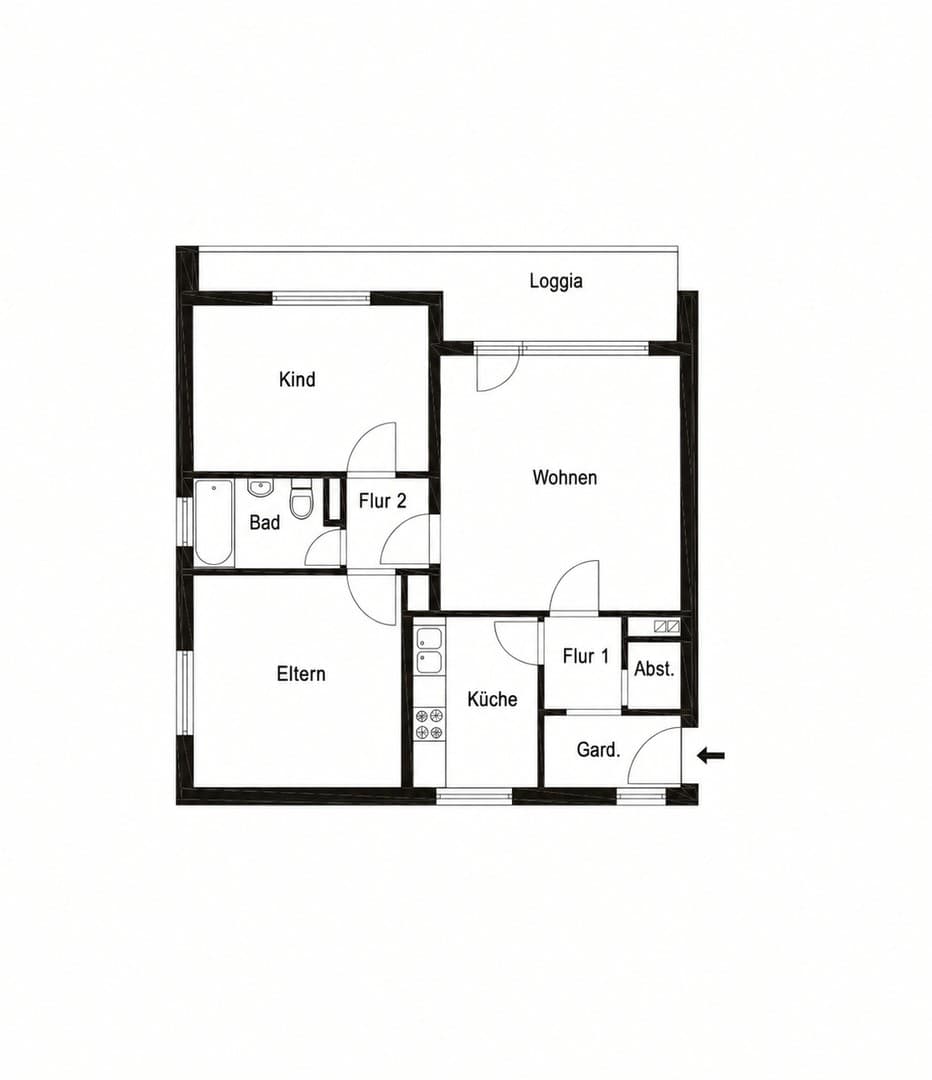 3-Zimmer-Wohnung | 72 qm | 2.000 € warm | 80935 München