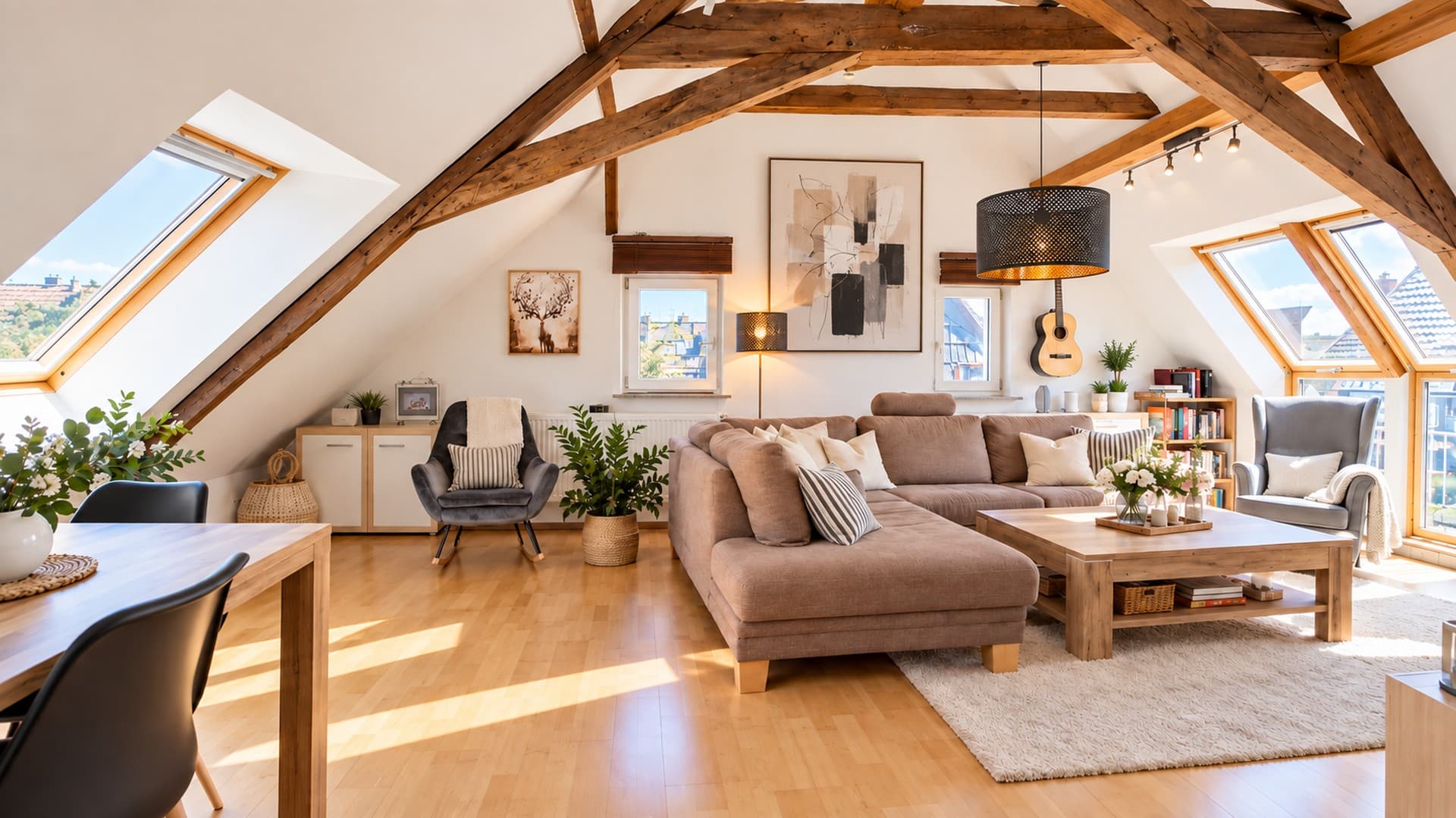 Toplage, helles Dachgeschoss mit Südbalkon und Einbauküche!
