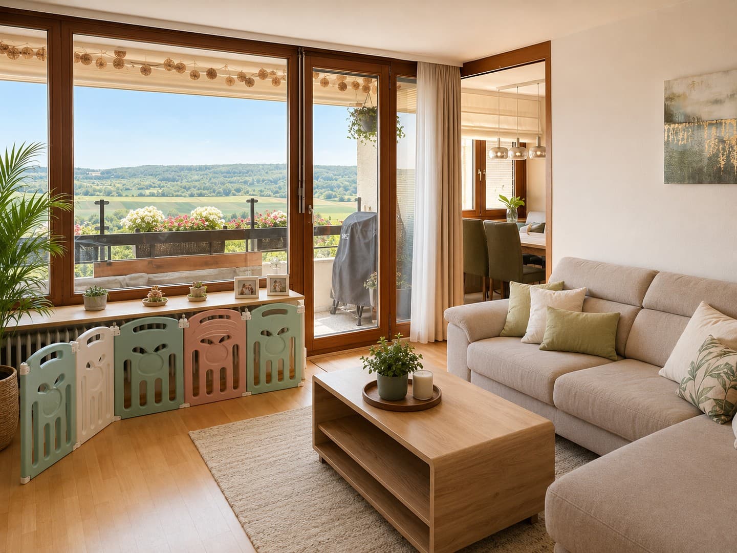 Lichtdurchflutete 4,5-Zimmer-Dachgeschosswohnung mit Panorama-Fernsicht & Waldrandlage