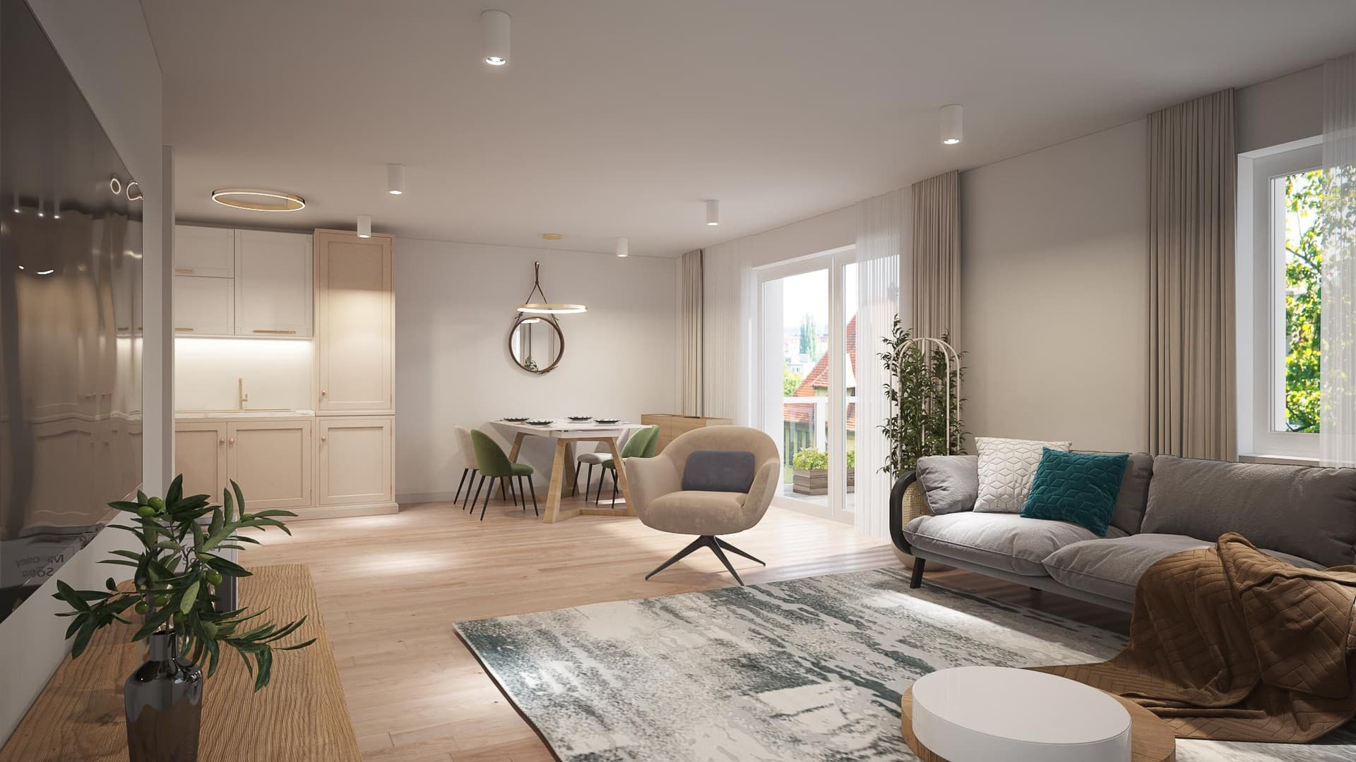 3 Zimmer Neubauwohnung mit 84m² Wohnfläche und großem Balkon
