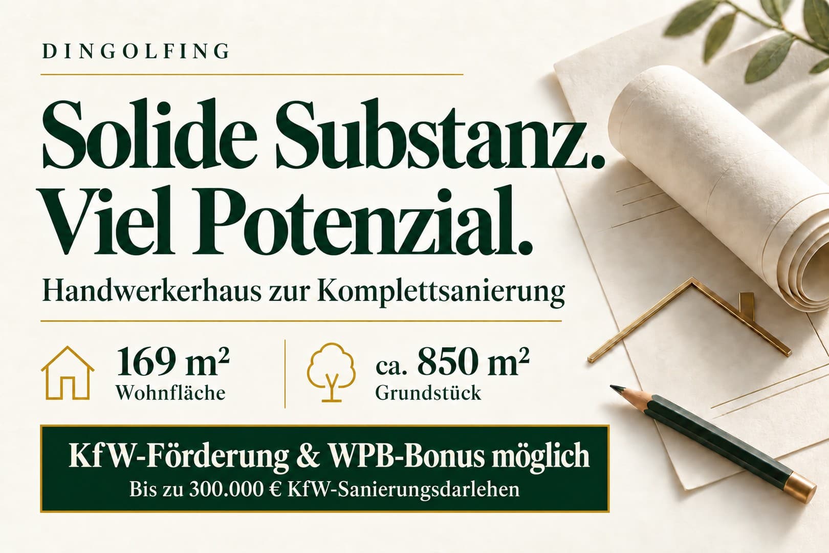 Neues Leben für solide Mauern! Handwerkerhaus zur Komplettsanierung in Dingolfing
