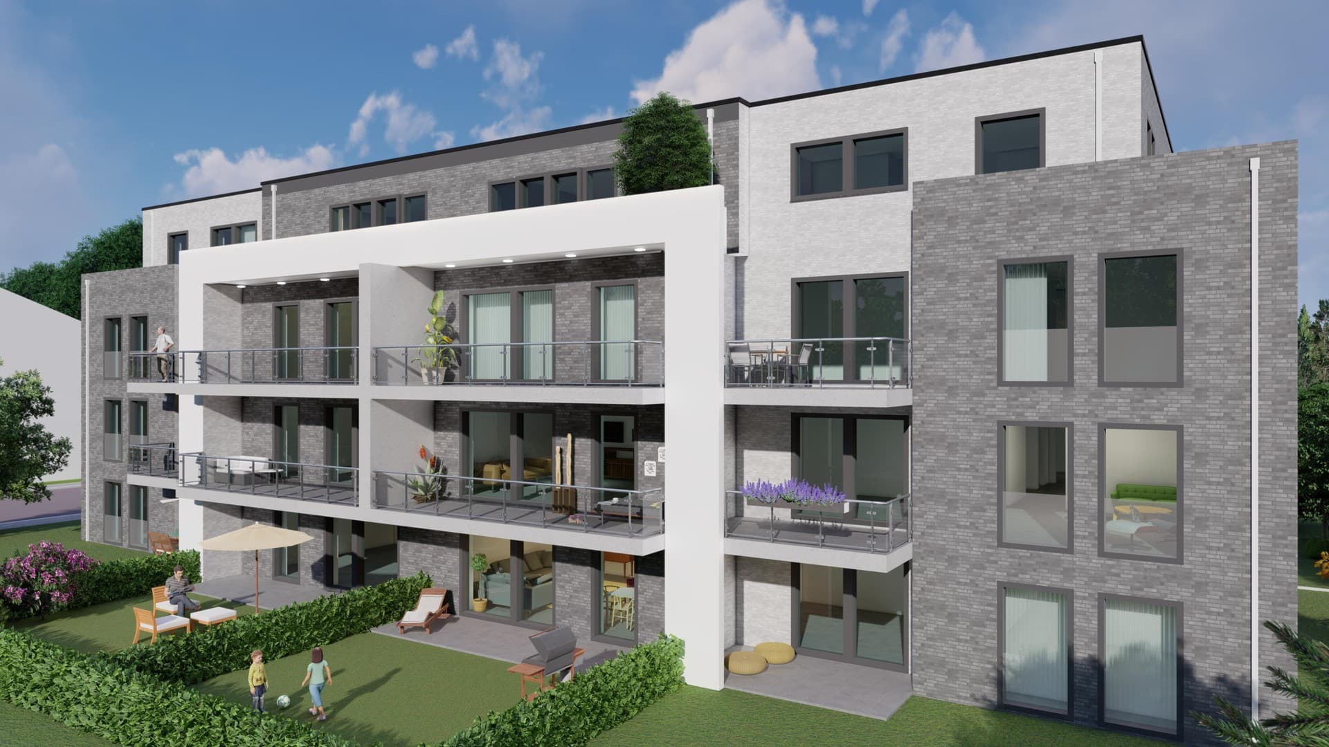 Kleine Penthouse Wohnung mit Terrasse - Erdwärme, Aufzug, Stellplatz usw.