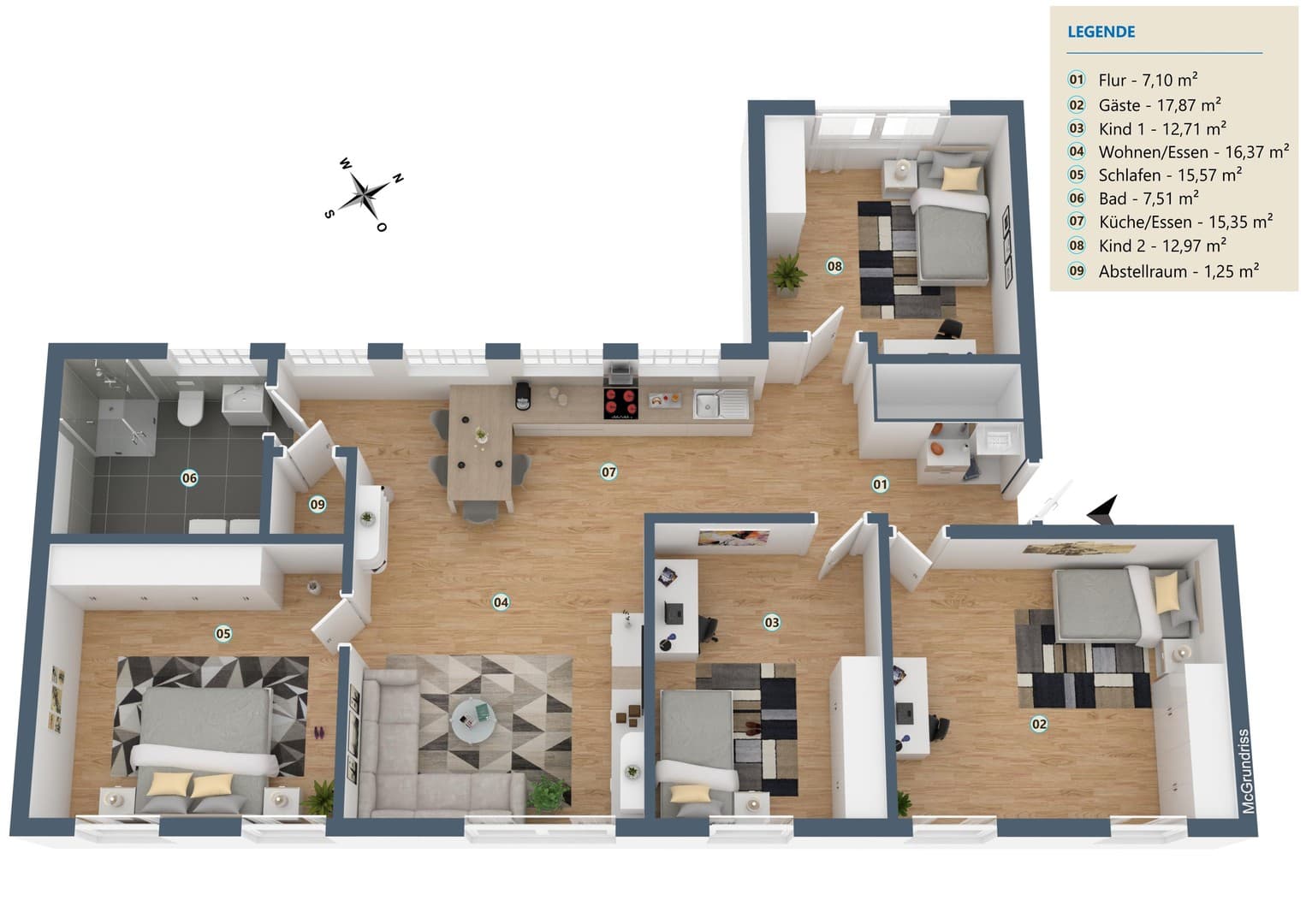 Moderne und großzügige 5-Zimmer-Wohnung, barrierefrei mit EBK im Zentrum von Worms