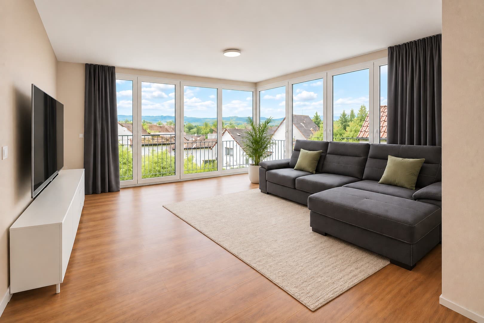 Moderne 3-Zimmer-Wohnung mit verglaster Loggia, 2 Balkonen & 2 TG-Stellplätzen