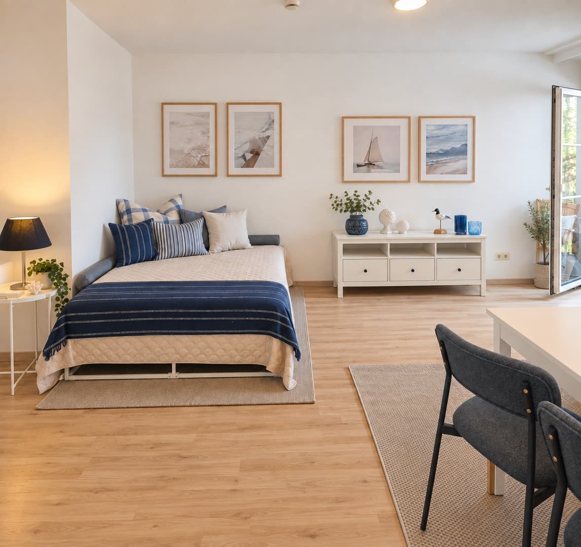 Möbliertes 1-Zimmer-Apartment mit Balkon & Einbauküche – ca. 39 m²