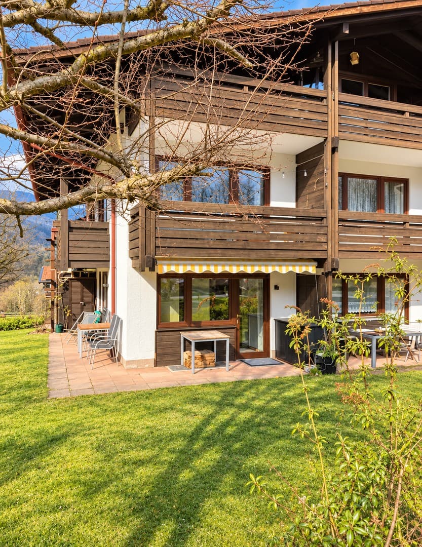 Charmantes Apartment am Geigelstein mit Südterrasse und Garten