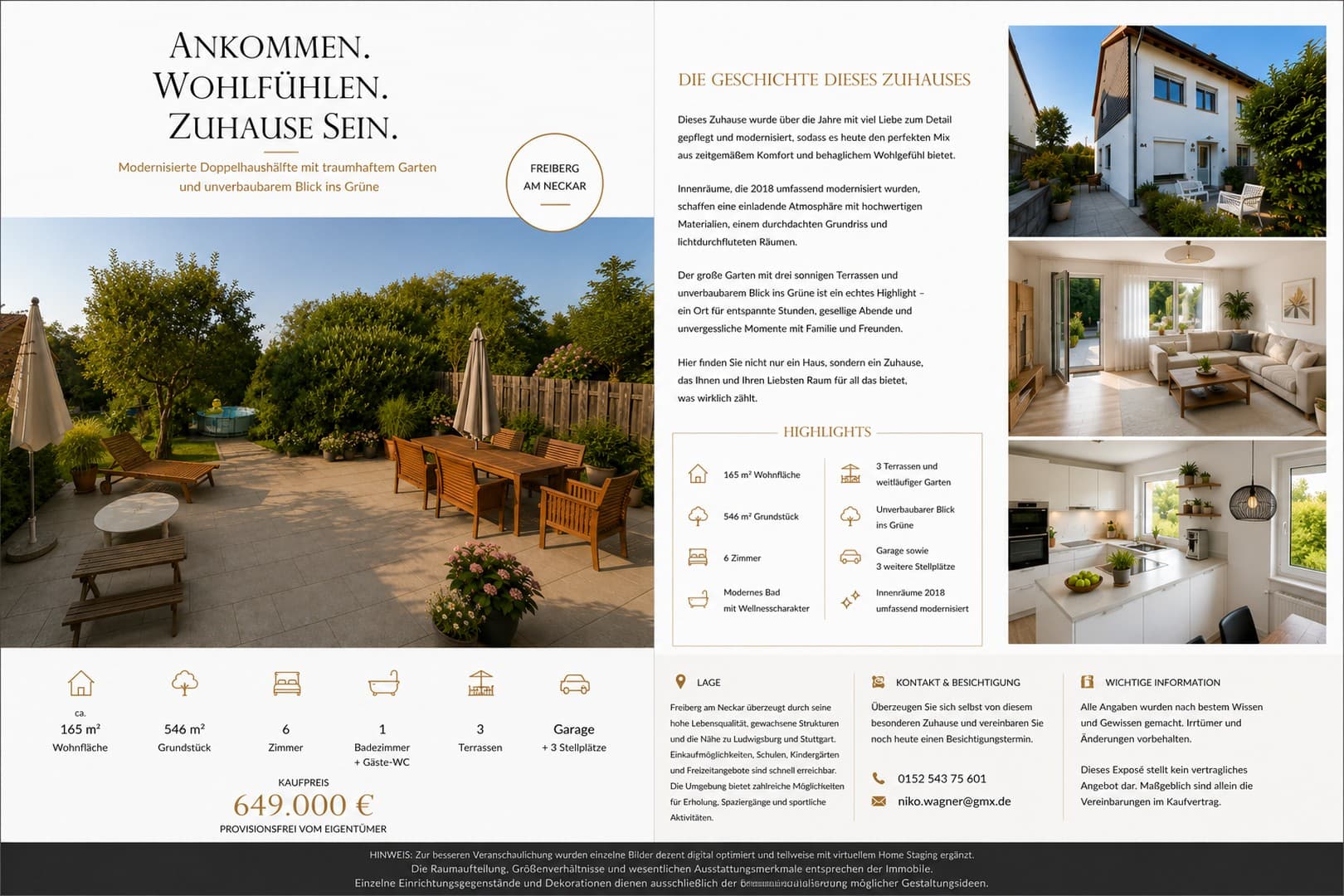 Anschauen. Verlieben. Einziehen. Modernisierte Doppelhaushälfte mit schönem Garten.