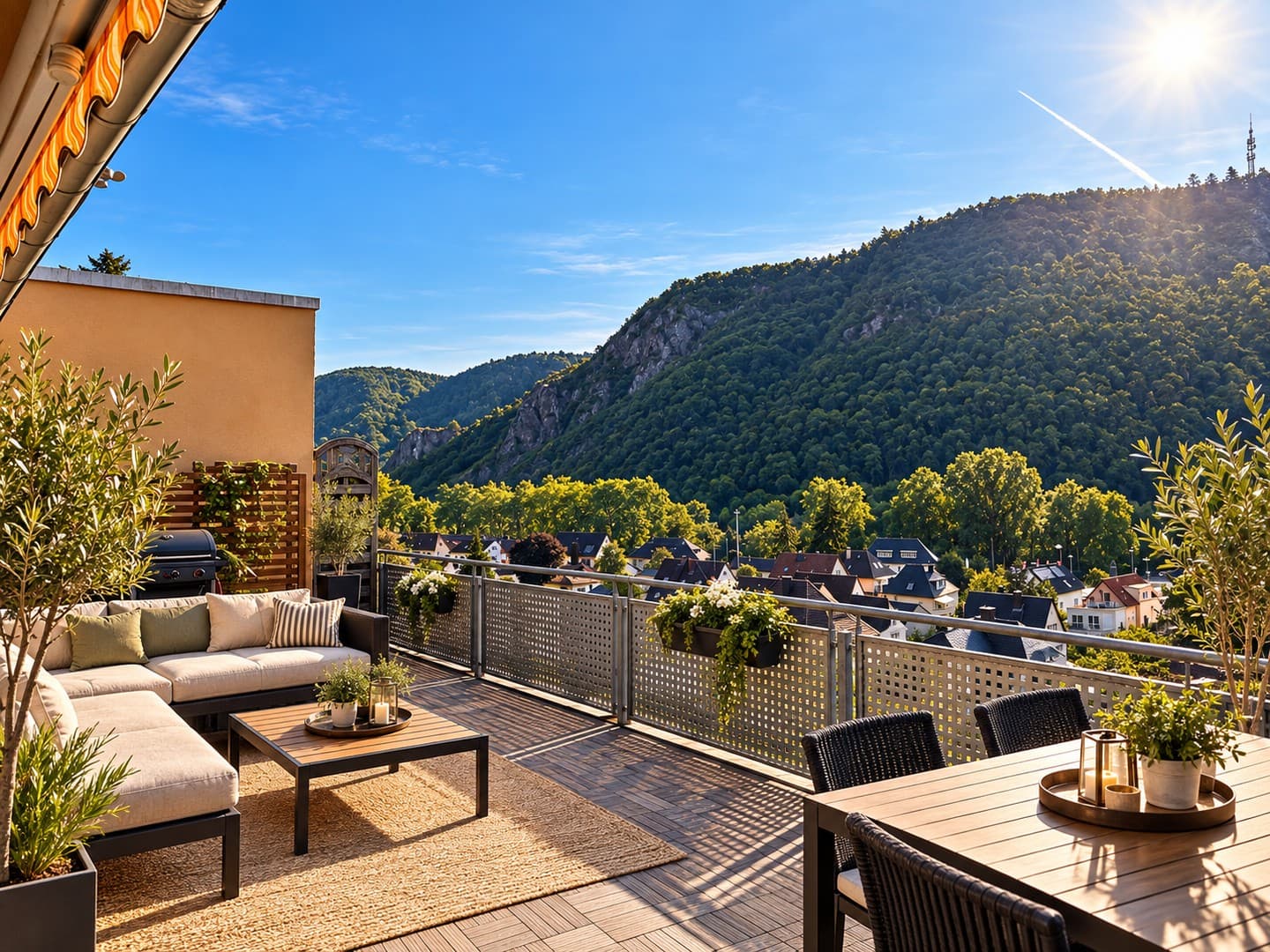 Außergewöhnliche 190 m² mit Panoramablick | 3 Außenbereiche | provisionsfrei