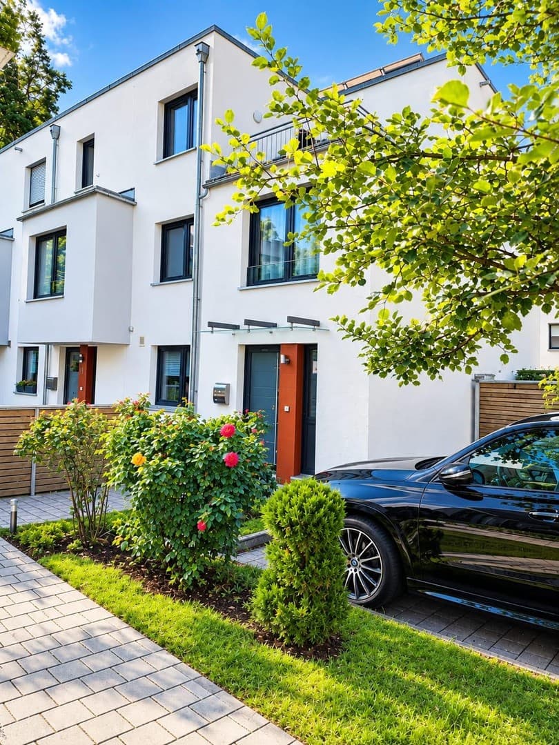 Reihenendhaus am Wald: Energieklasse A, Südwestgarten, 2 Dachterrassen, S-Bahn nach Nürnberg