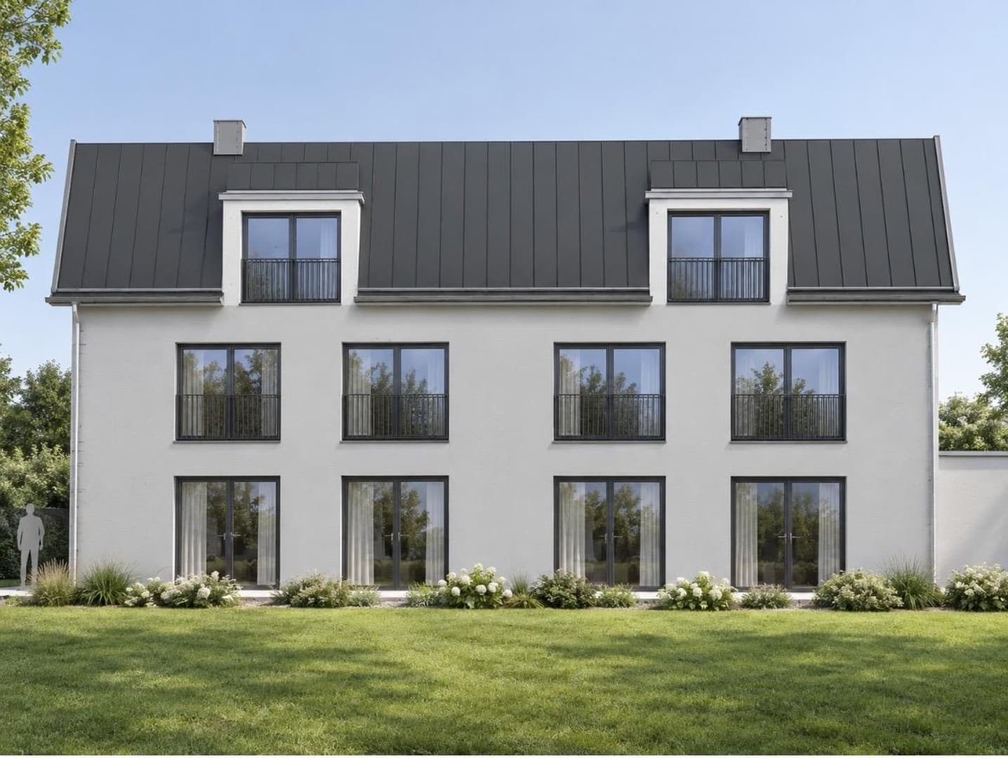 projektierte Neubau DHH in Pullach