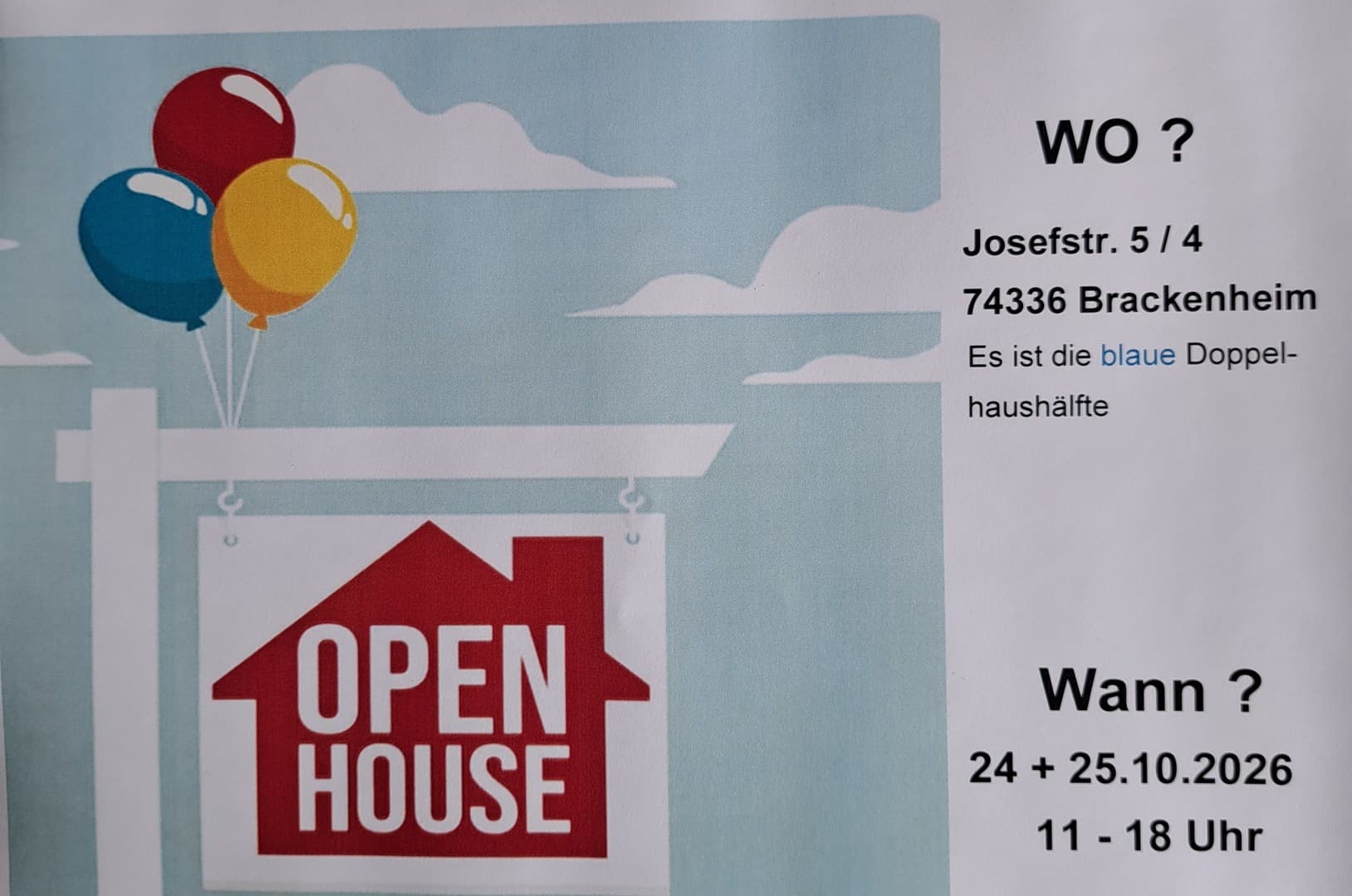 Doppelhaushälfte 125qm bis 6 Zimmer OPEN HOUSE 24+25.10