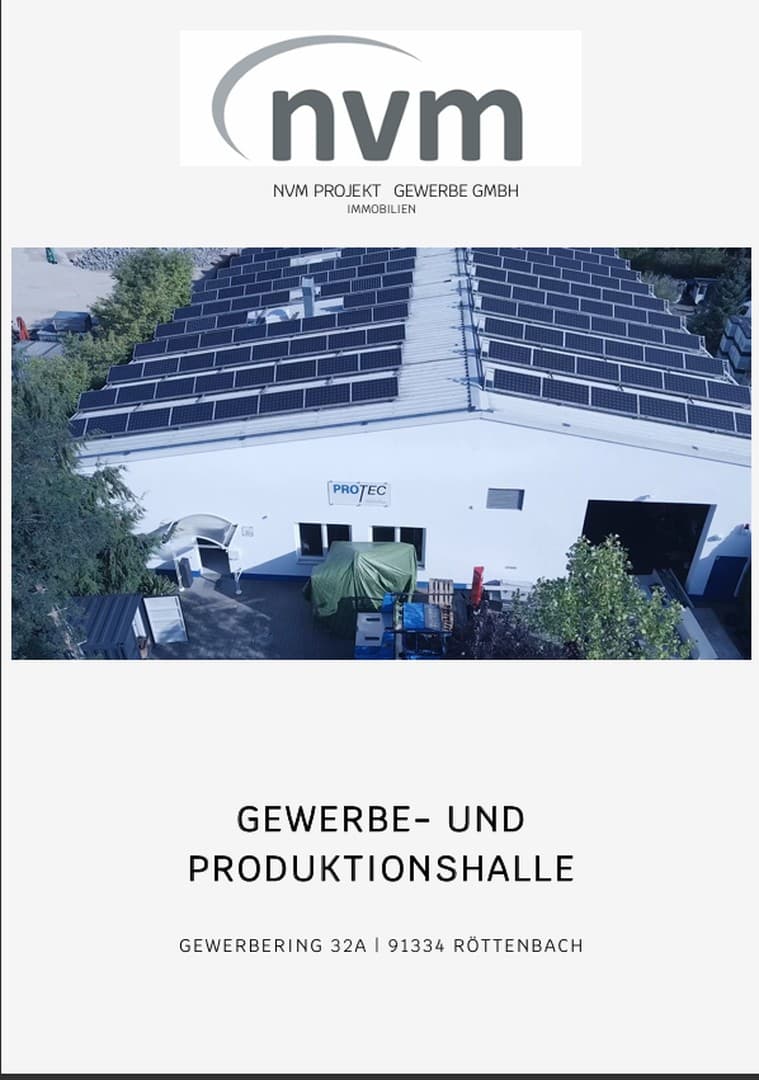Gewerbe- & Produktionshalle in Röttenbach – vielseitig nutzbare Gewerbeimmobilie