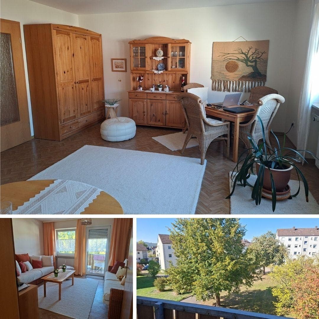 Sehr gepflegte 3-Zimmer-Wohnung mit Balkon, großem Kellerraum und Garage in ruhiger Wohnlage