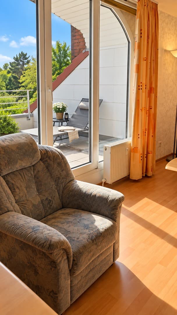 Kleine Wohnung, großes Potenzial – Haus Hohe Worth in Duhnen · Balkon & Garage