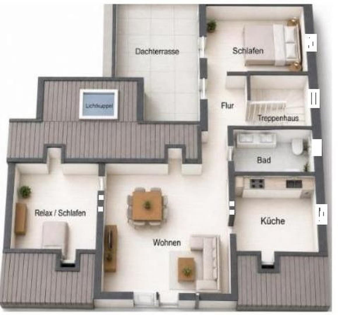 Wohnen mit Flair: 80m² 2,5 Zi. Dachterrase Usingen