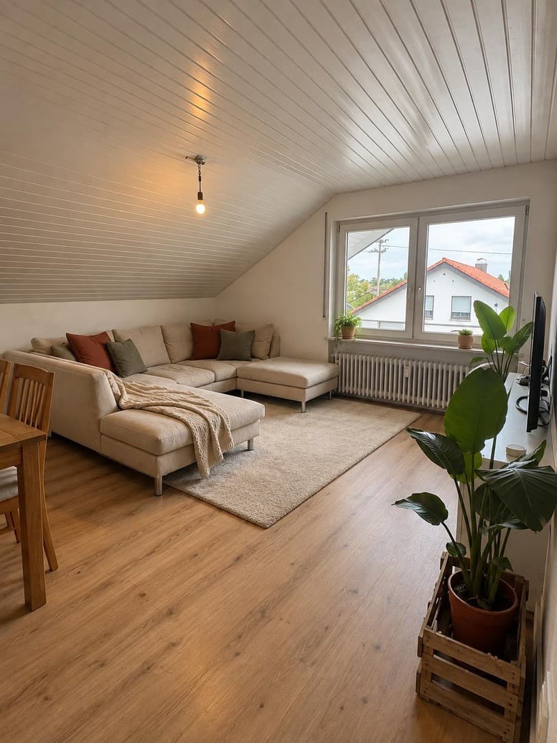 4 Zimmer Dachgeschosswohnung mit neuer Küche