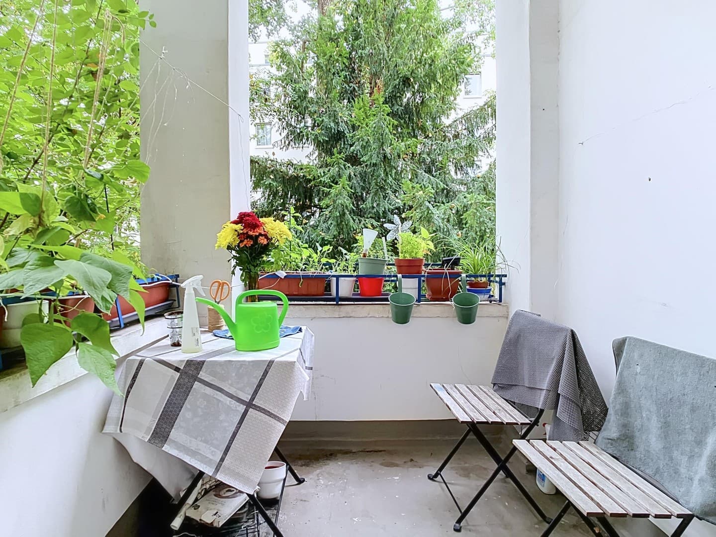 Südbalkon ins Grüne, super Schnitt, Wannenbad, Wohnküche, voll möbliert