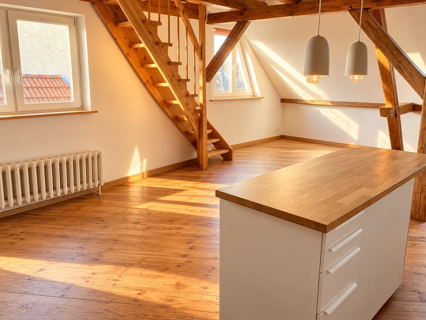 Gemütliche 3 Zimmer Dachgeschosswohnung + Garten (Wismar, Markt, Innenstadt)