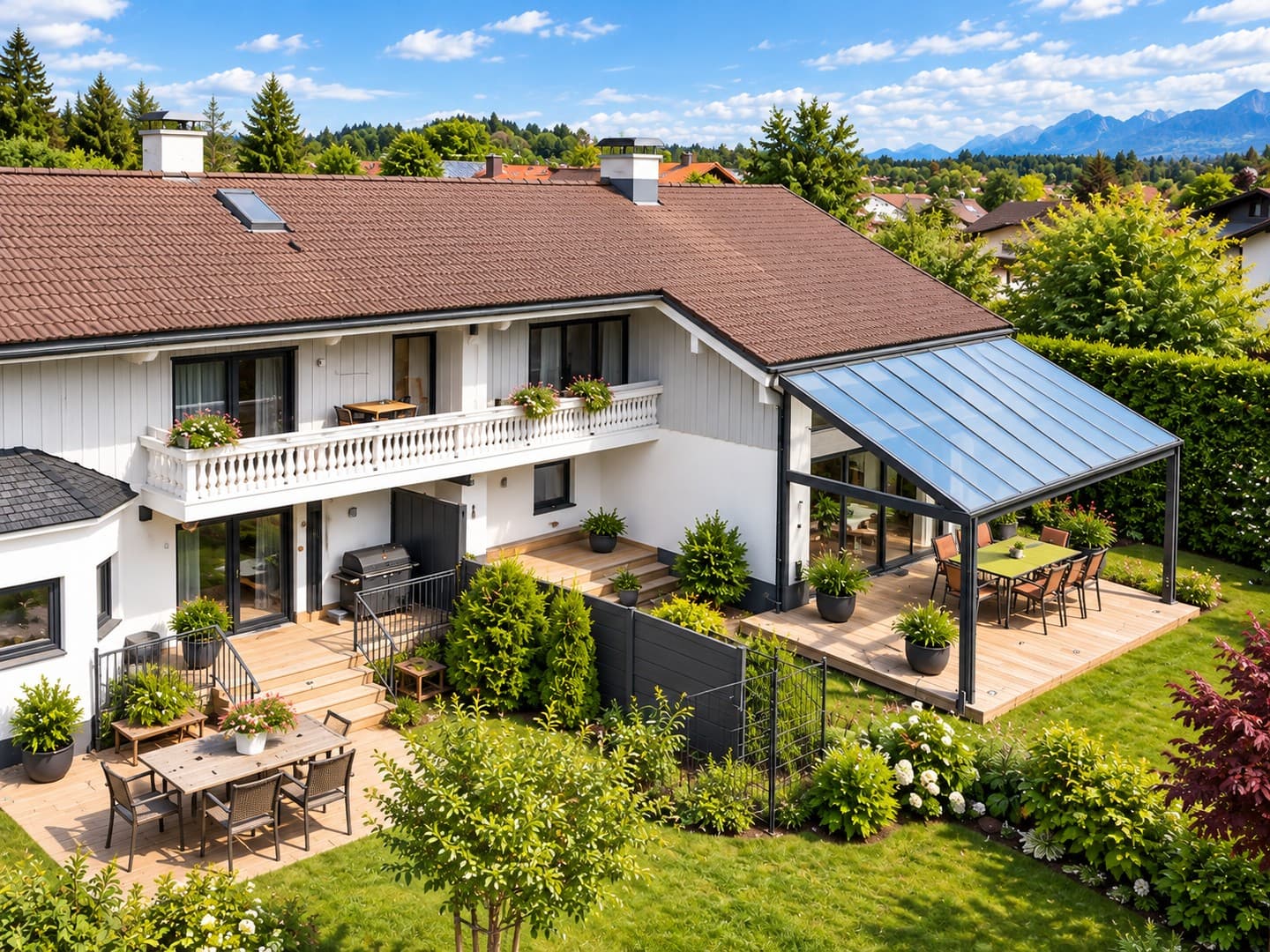 Provisionsfrei: 261 m² Doppelhaushälfte mit Loft-Charakter, Doppelgarage und Südwest-Terrasse