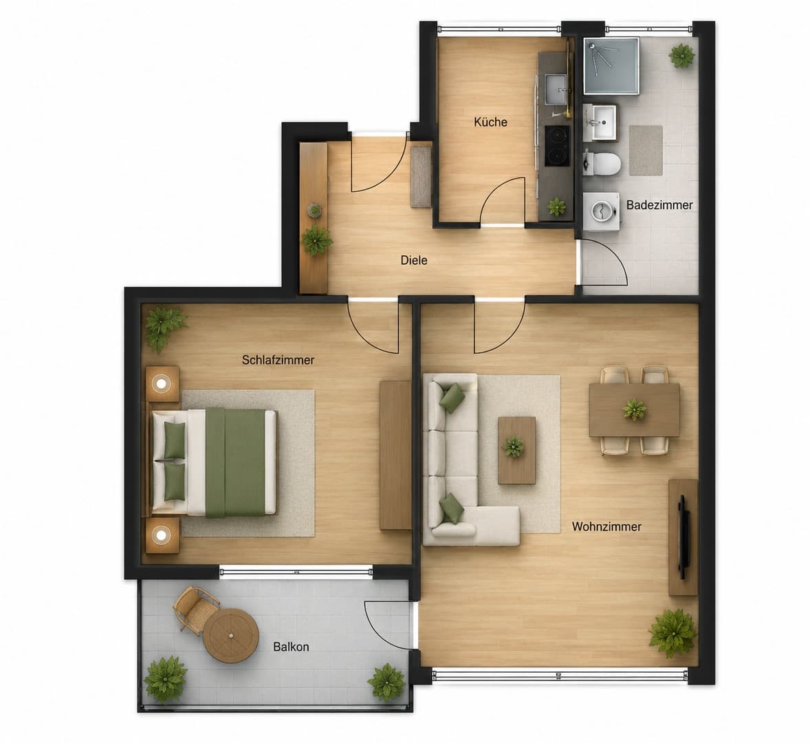 Kernsanierte Wohnung mit Balkon und Aufzug in Paderborn -auch WG-geeignet-