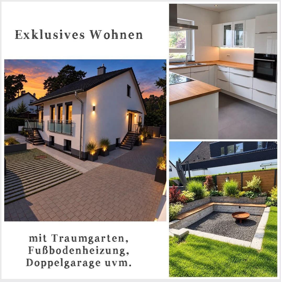 Exklusive 4 Zimmer Wohnung mit Hauscharakter, eigenem Eingang, Fußbodenheizung, Doppelgarage uvm