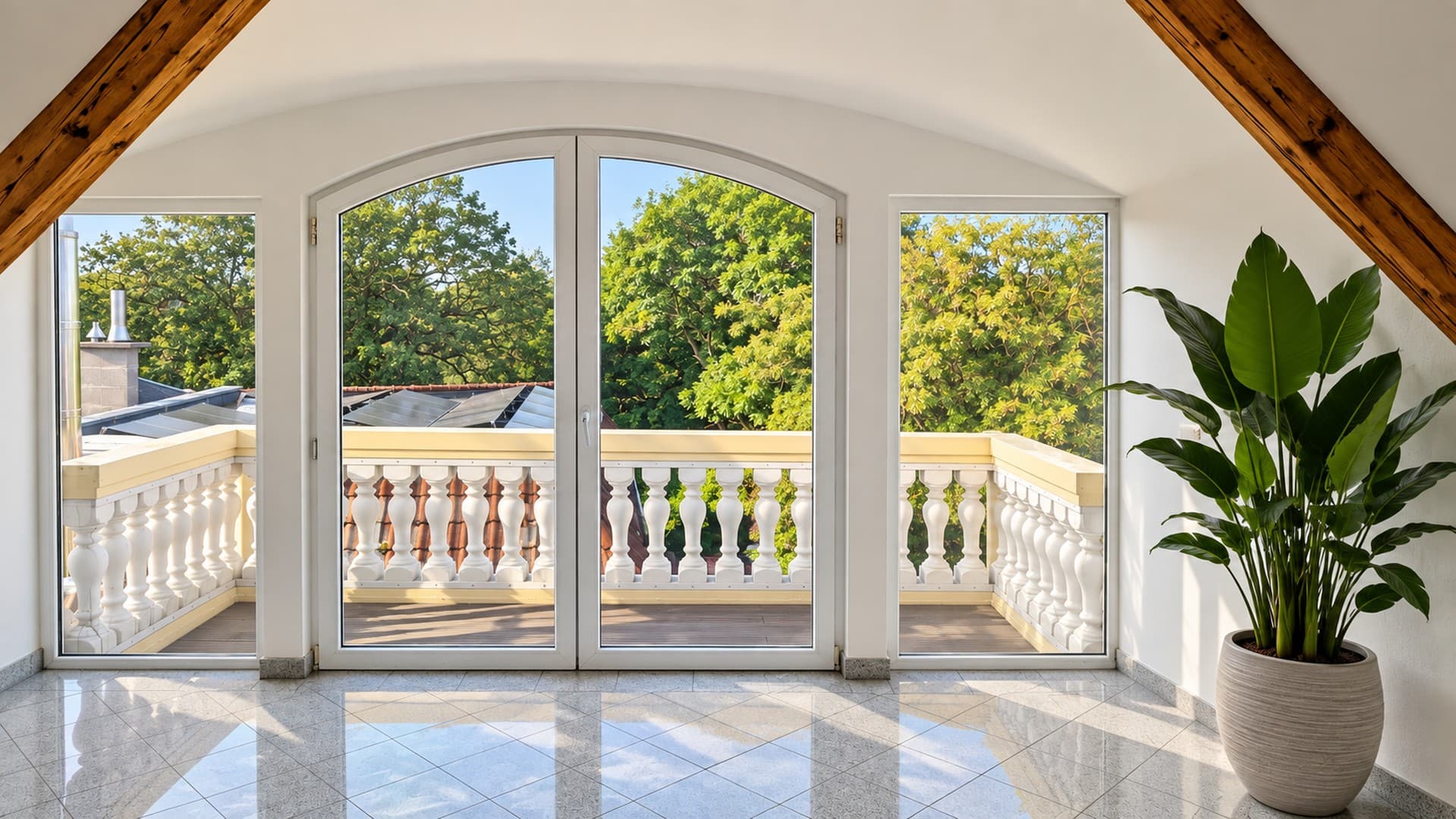 Villa Balustrada Wassergrundstück DG-WE an der weißen Elster, 2xBad, Granit, Einbauspiegel, Klima