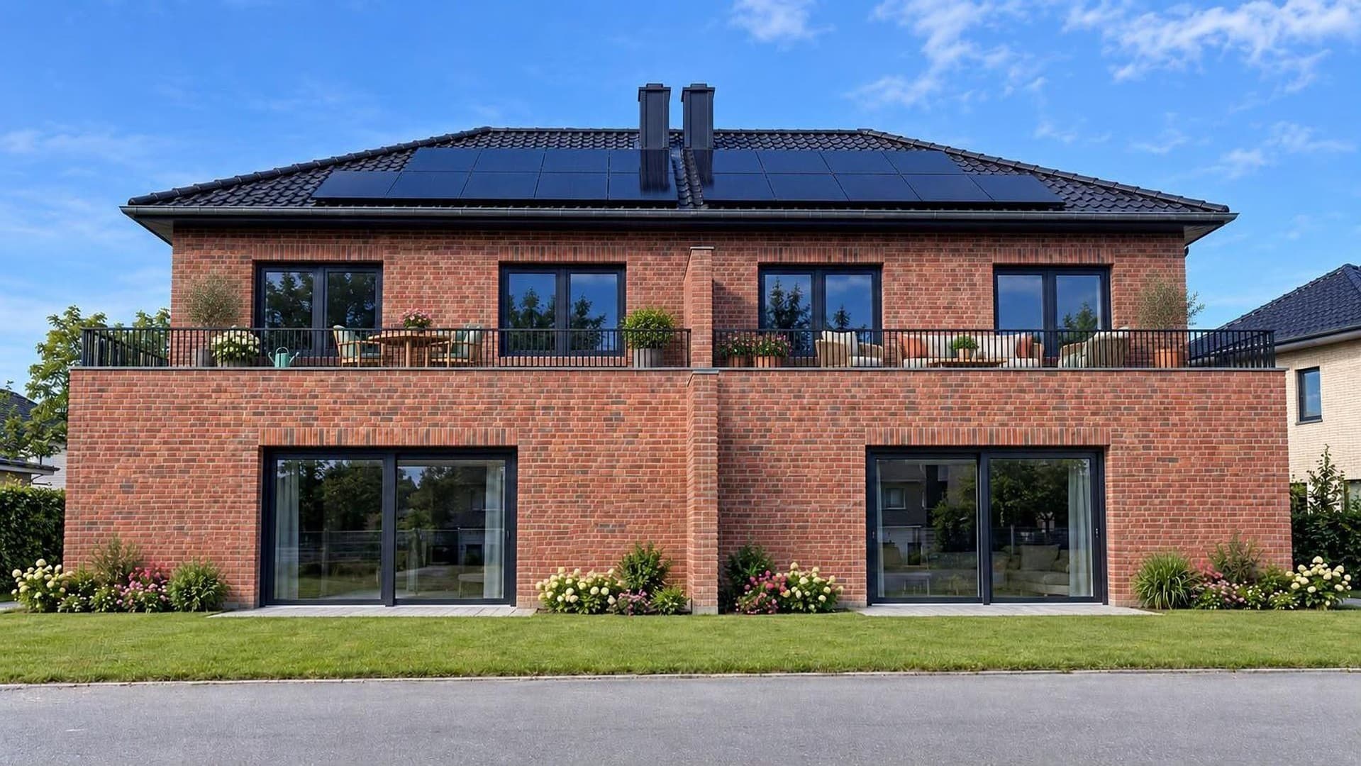 Neubau-Doppelhaushälfte | ca. 125 m2|5 Zimmer | 2 Bäder | Terrasse & großer Balkon | Hodenhagen