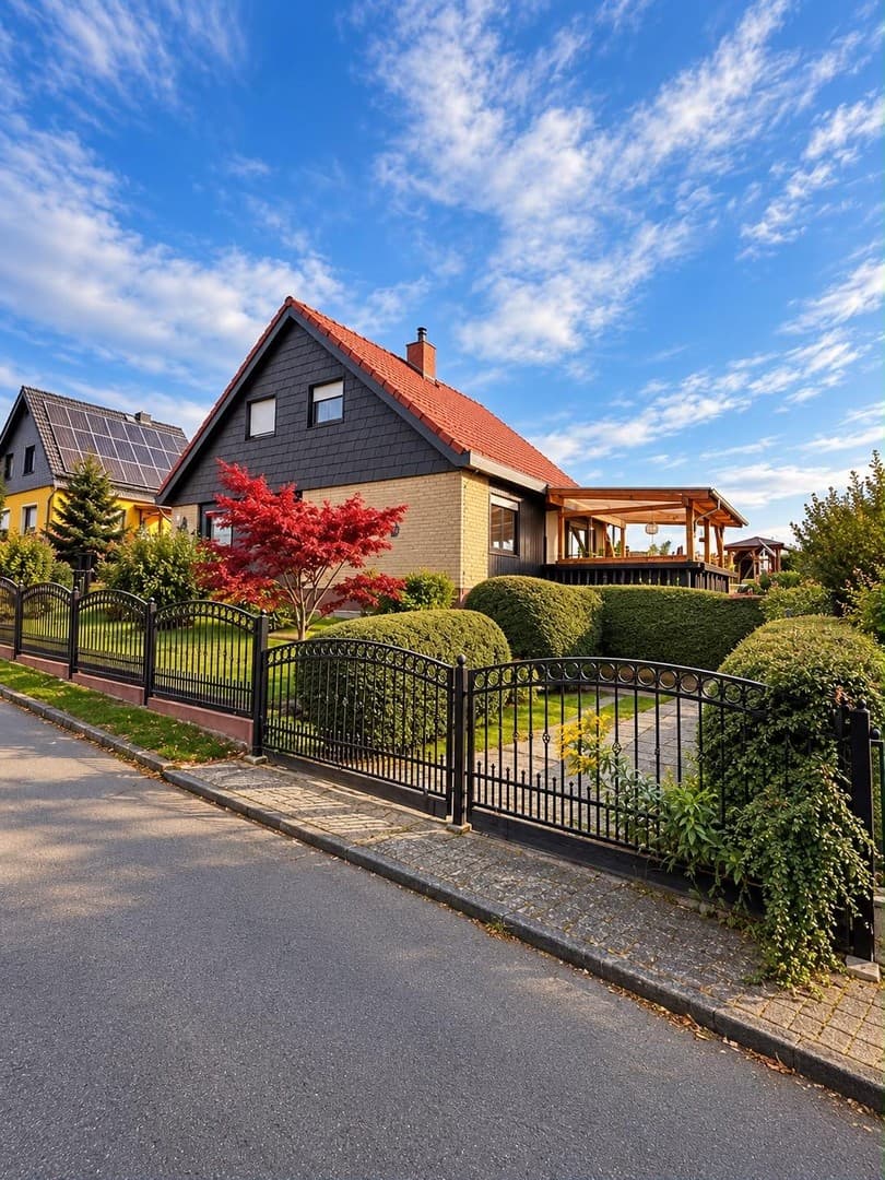 Einfamilienhaus mit beheiztem Pool, Wintergarten und idyllischem Garten in Wermsdorf OT Collm