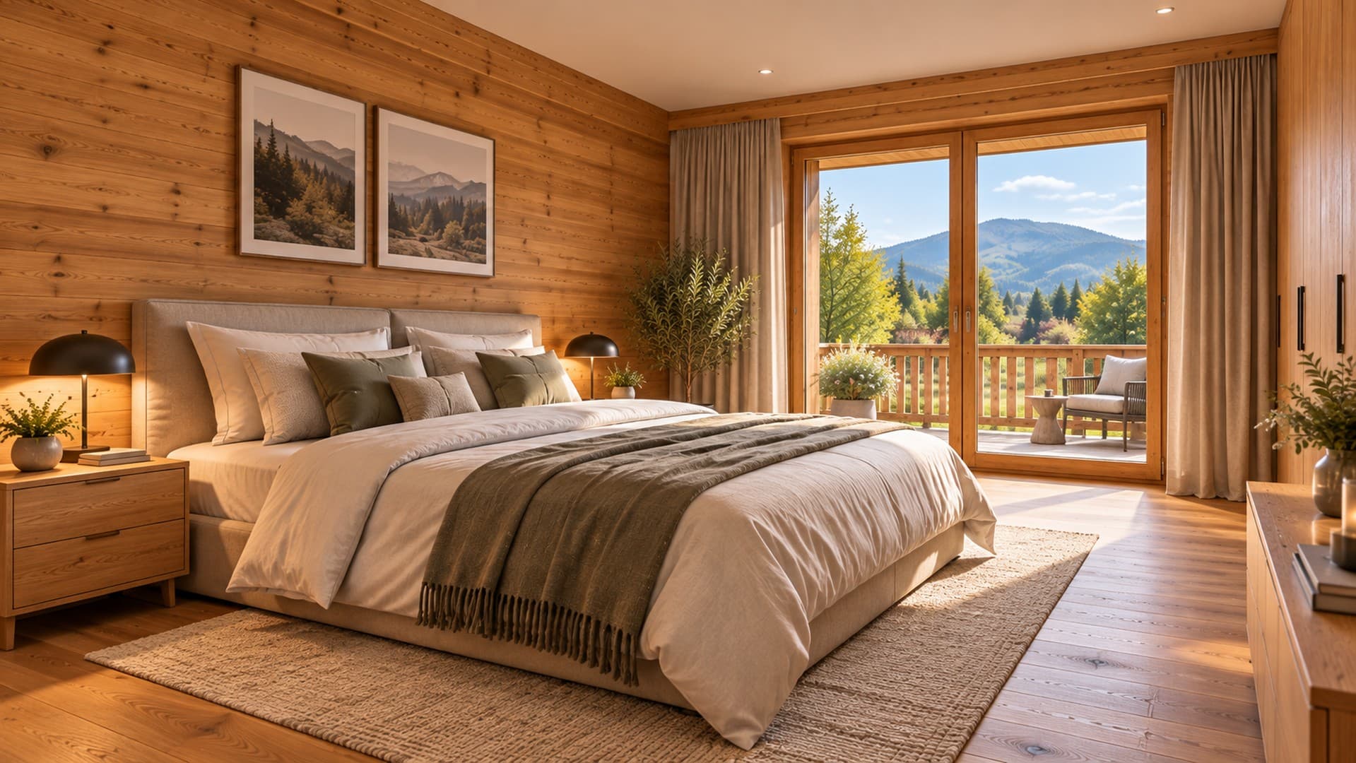 OG Wohnung in Blockbauweise mit Bergblick
