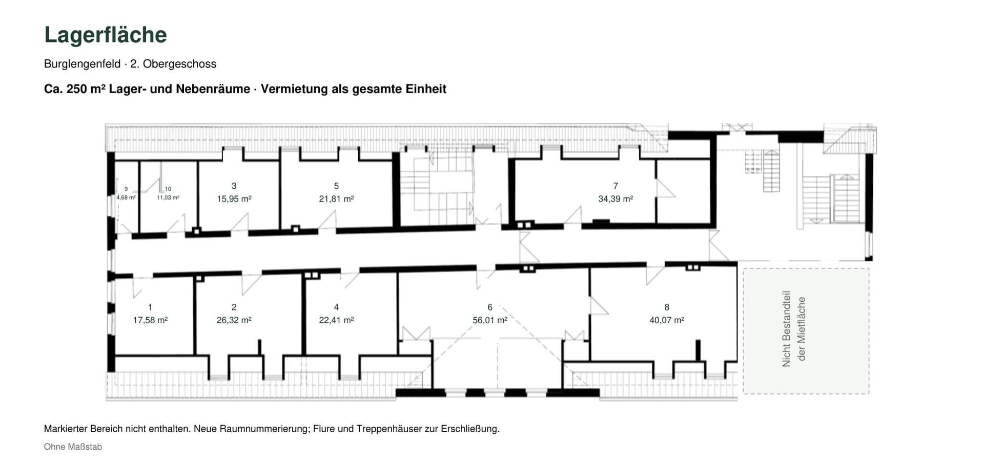 250 m² Lagerfläche in Burglengenfeld – trocken und frostfrei – nur 375 € Kaltmiete