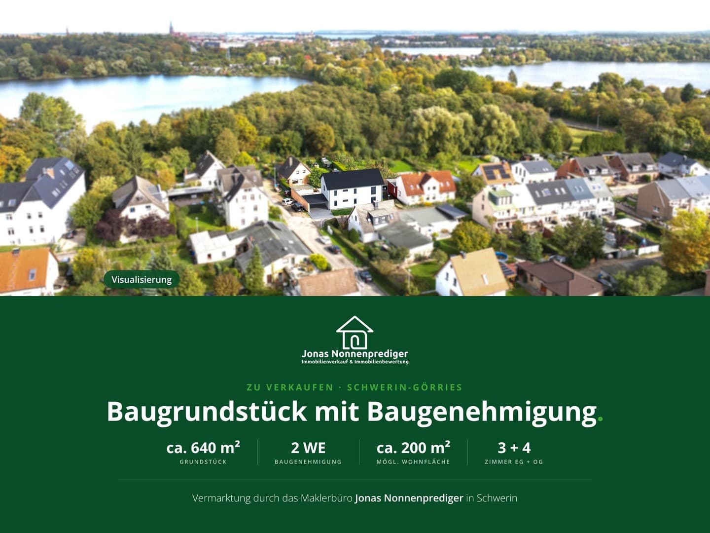 Baugrundstück mit Baugenehmigung für ein Wohnhaus mit 2 WE - für den Käufer provisionsfrei