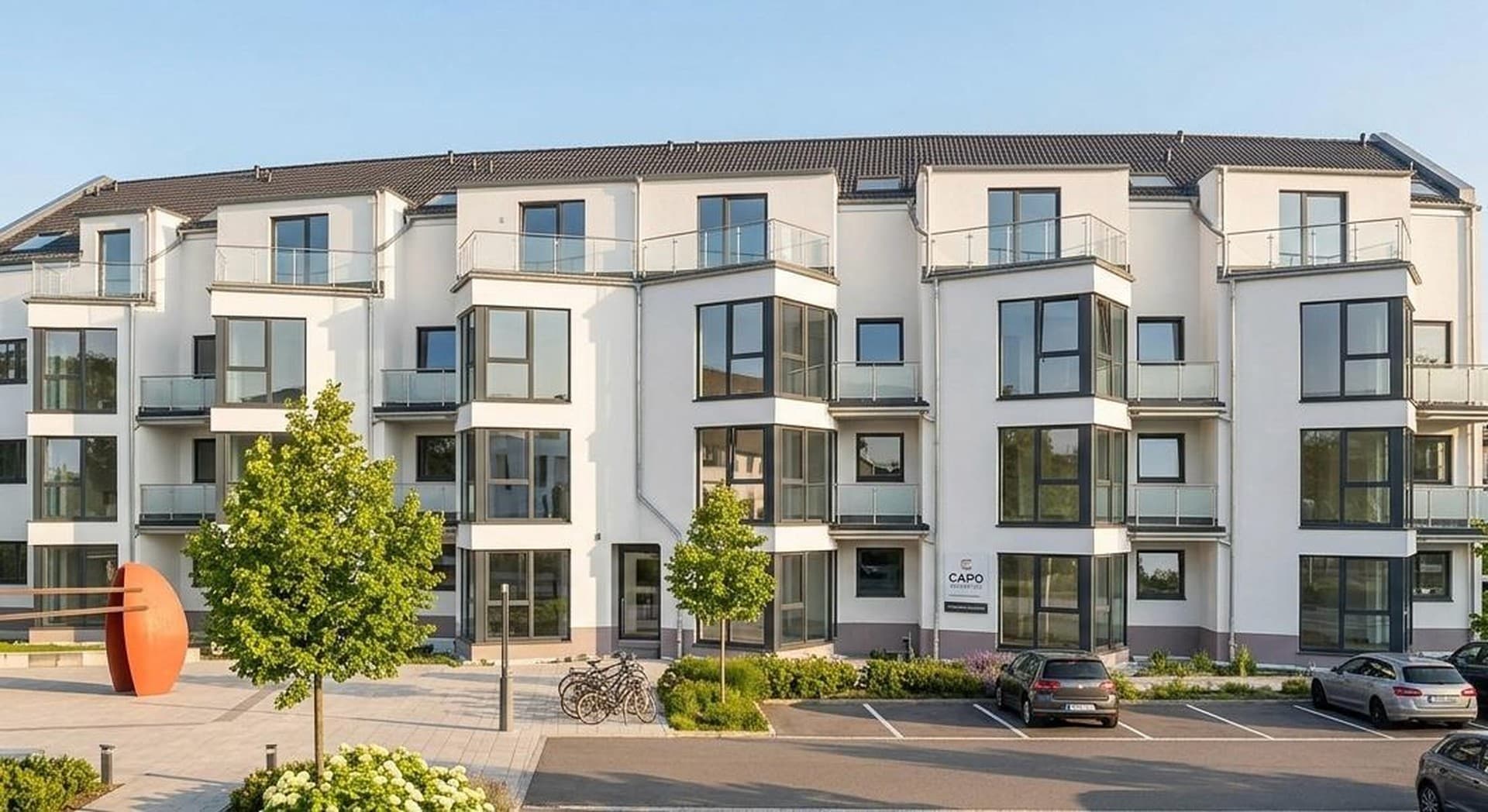 40qm Studio-Apartment mit Balkon & XL Badezimmer