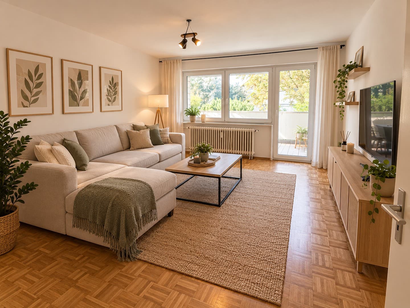 Frisch renovierte 3-Zimmer-Wohnung mit sonnigem Balkon