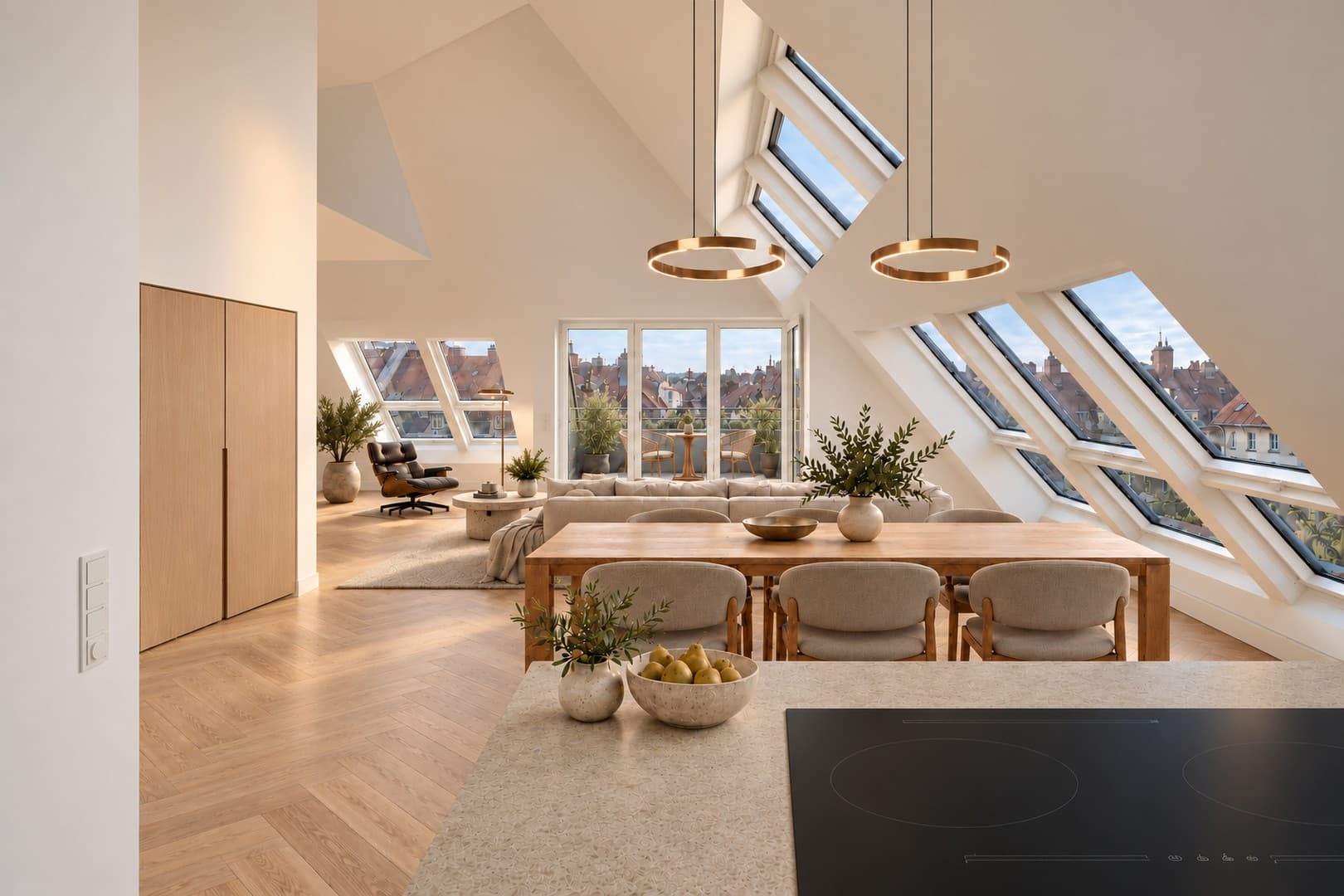 Einzigartige Dachgeschosswohnung mit spektakulärer Raumhöhe und zwei Dachterrassen