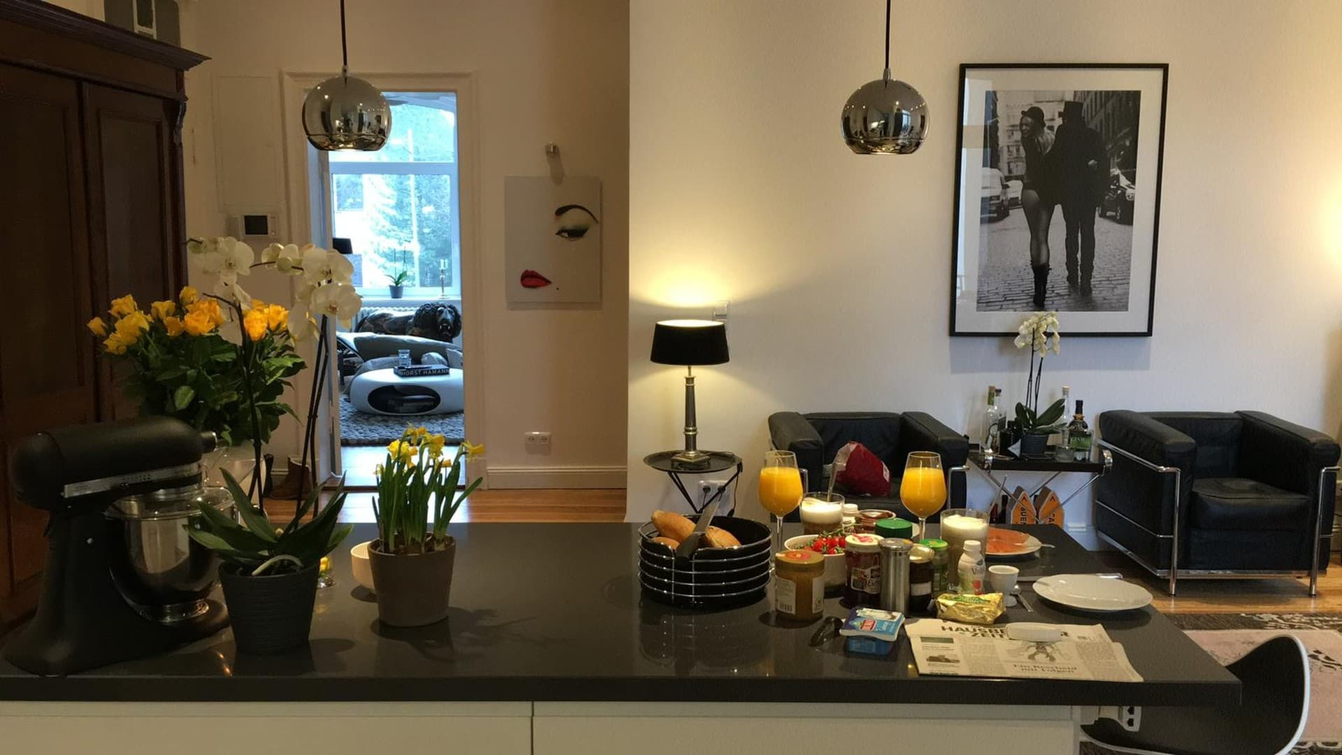 Einmalige Luxus Altbau Loft Holtenauer Strasse - EBK m. Granit, 3 Balkone - neuwertig