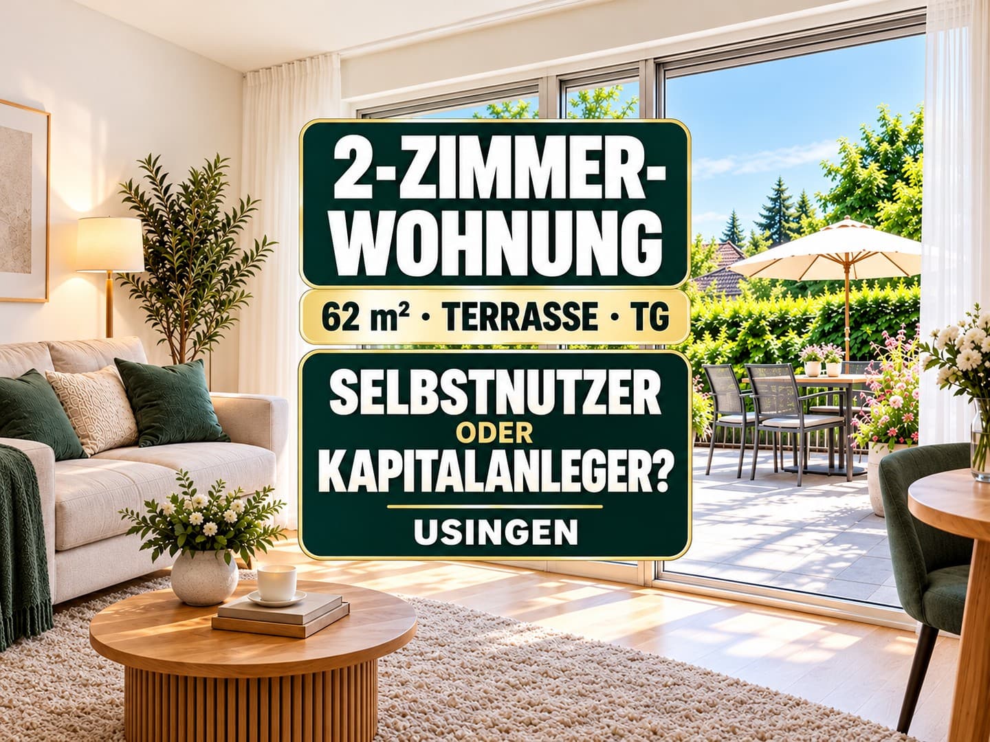 2 Zimmerwohnung mit Terrasse, EBK und Tiefgarage in Usingen
