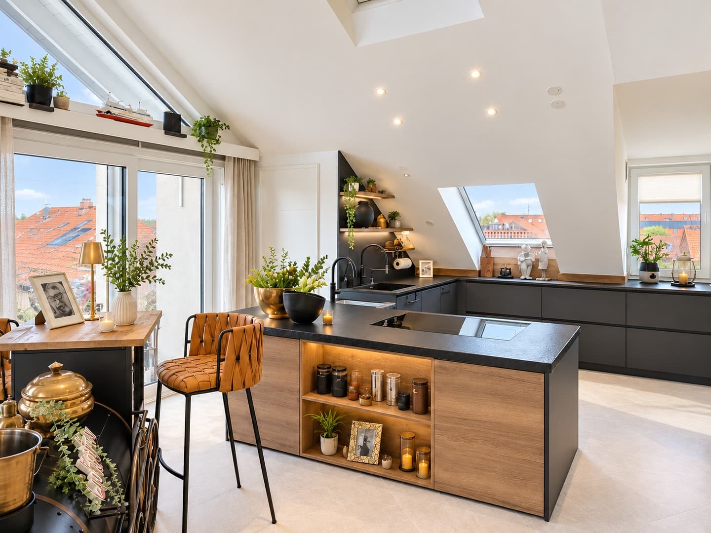 Über den Dächern – stilvolles Penthouse, Licht und Wohngefühl - vor den Toren Münchens
