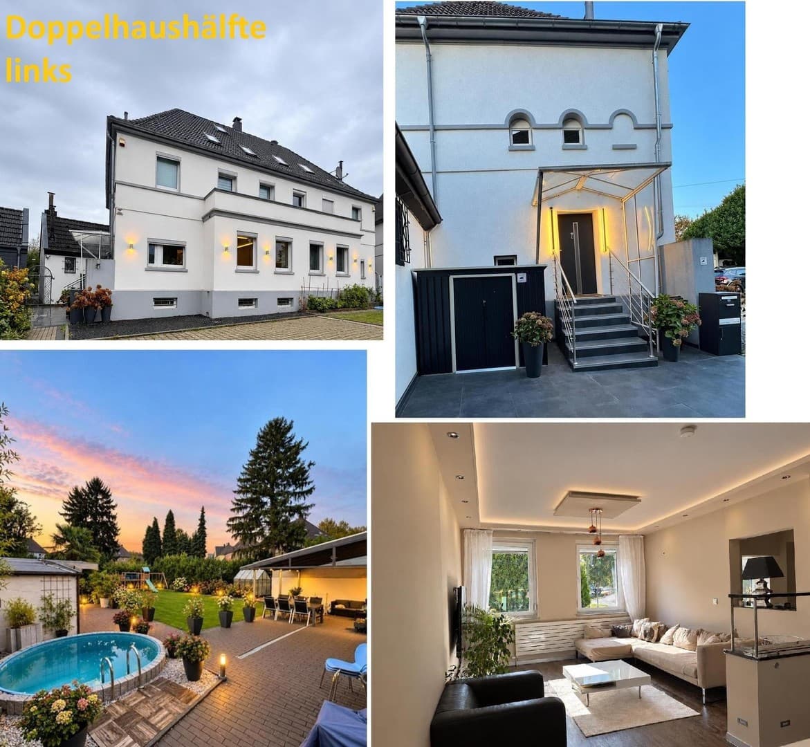 Saniertes Einfamilienhaus Doppelhaushälfte 6-7 Zimmer Pool Sauna Garten Whirpool Lager im Keller