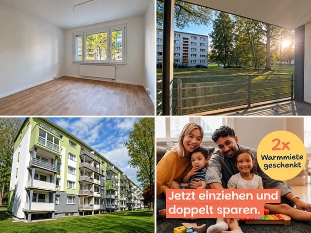2 Warmmieten geschenkt*: renovierte EG-WE mit Tageslichtbad & großzügigem Balkon (Stellplatzoption)