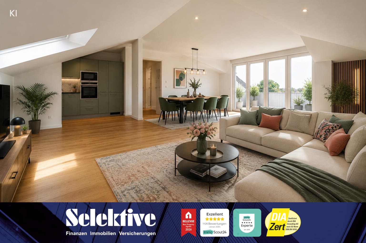 Große, barrierefreie Penthouse-Wohnung mit Dachterrasse im Ortskern von Neukirchen-Vluyn